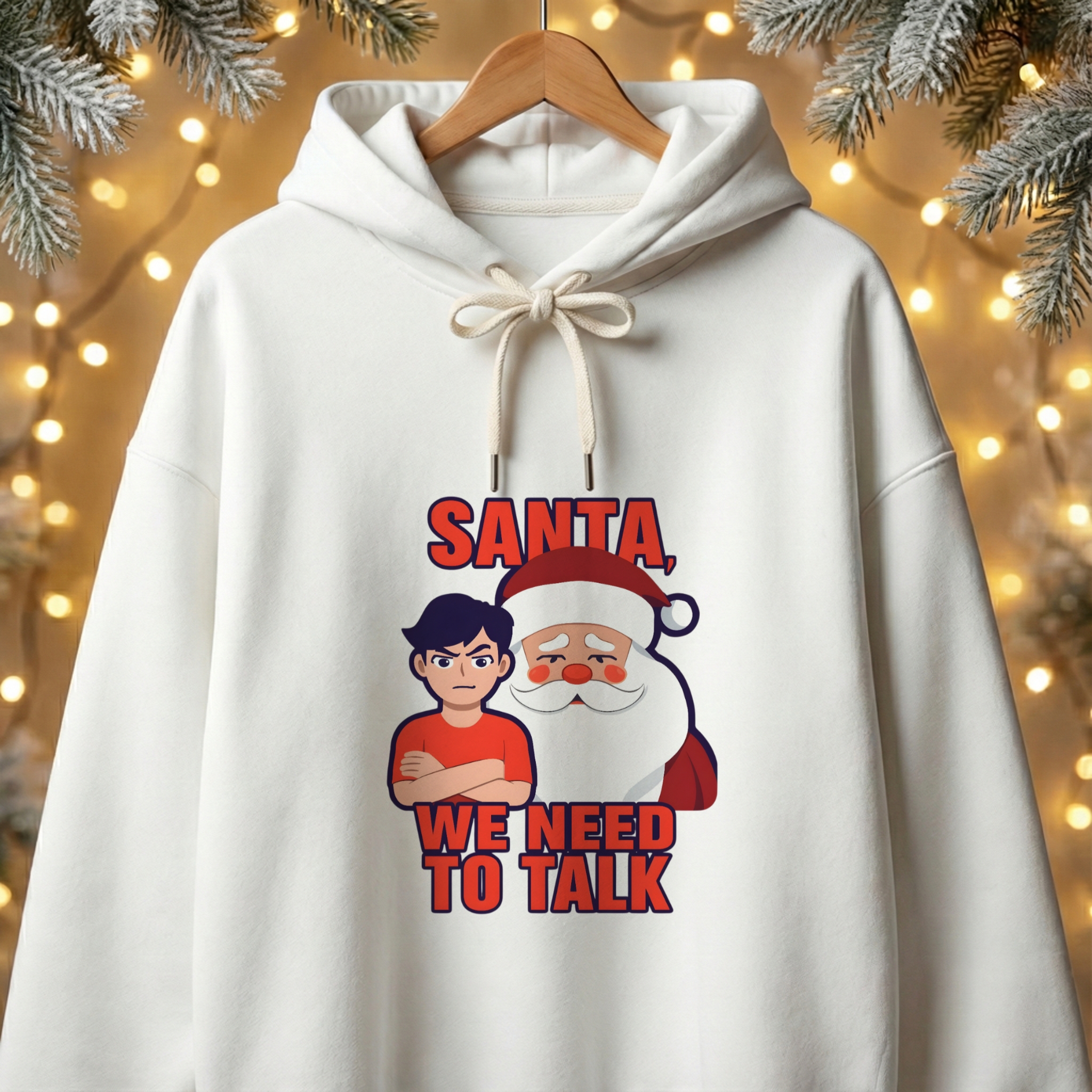 Santa We Need To Talk Unisex Oversized Hoodie