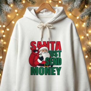 Santa Just Send Money Unisex Oversized Hoodie