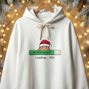 My Christmas Spirit Loading 10% Unisex Oversized Hoodie