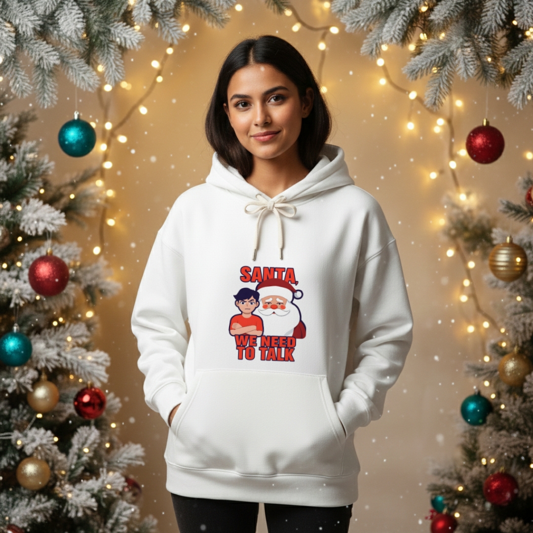 Santa We Need To Talk Unisex Oversized Hoodie