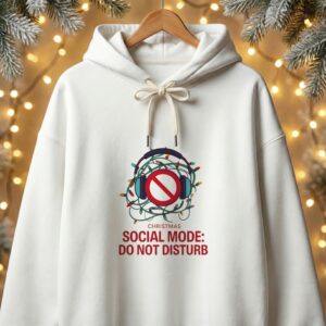 Christmas Social Mode Do Not Disturb Unisex Oversized Hoodie