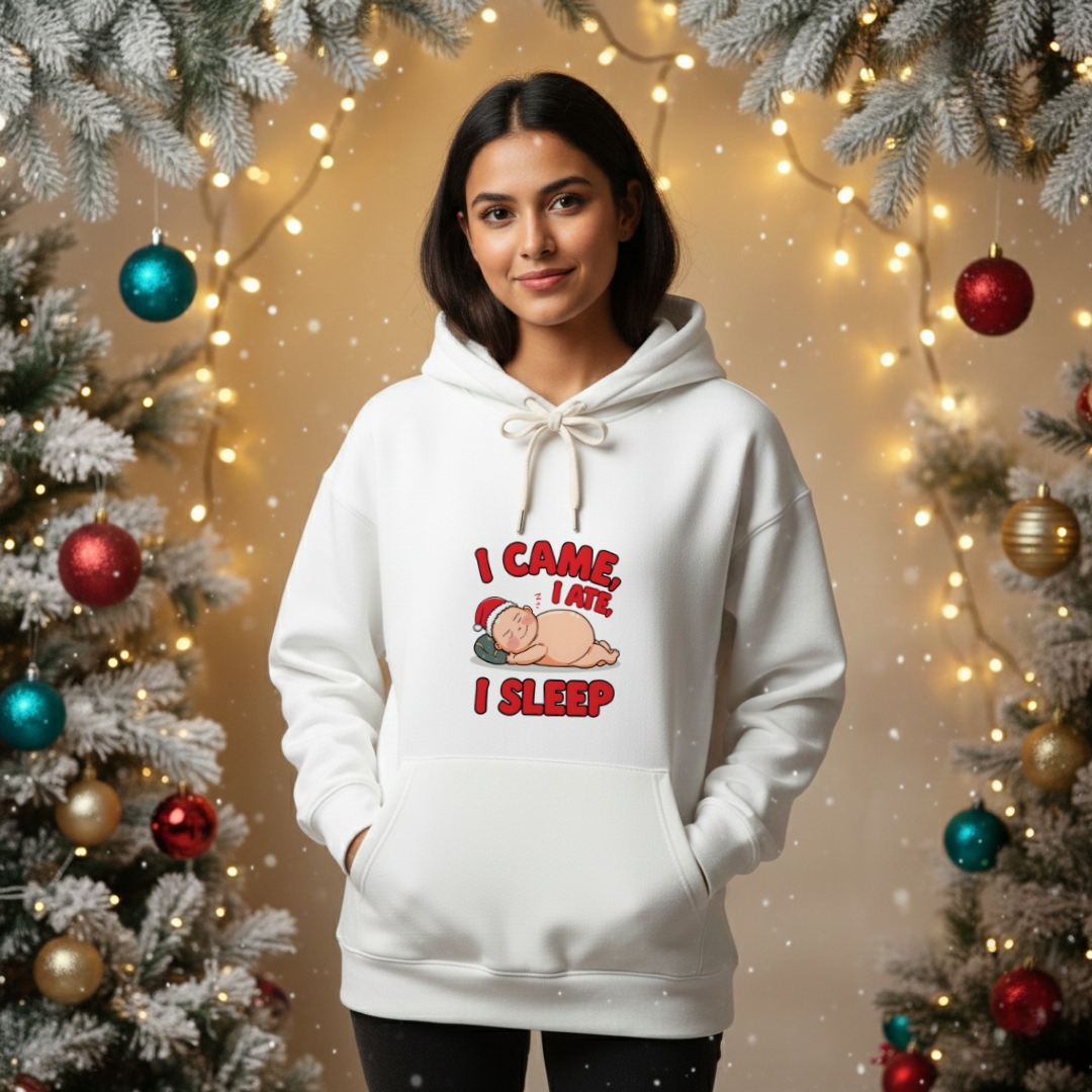 I Came, I Ate, I Sleep Unisex Oversized Hoodie