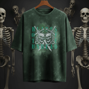 Blades of the Undead Oversized Acid Washed T-Shirt