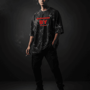 ENSNARED BY DARKNESS Oversized Acid Washed T-Shirt