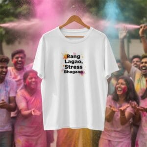 RANG LAGAO STRESS BHAGAOO Oversized T-Shirt